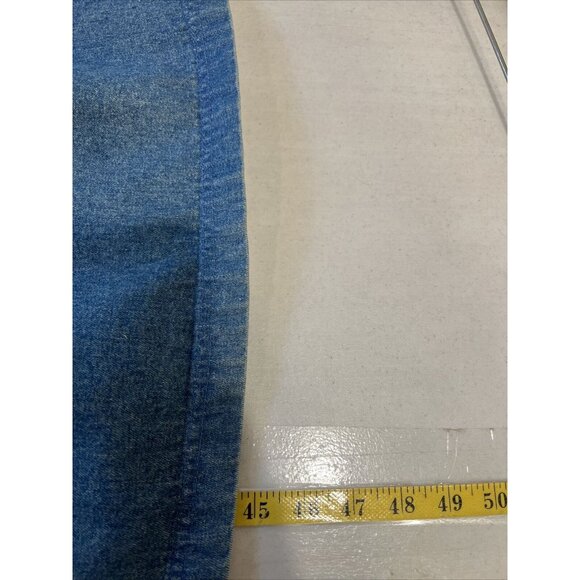 Mizz Lizz Sleeveless Midi Lightwash Blue Denim Dress w/ Pockets Cotton Large - Picture 5 of 6